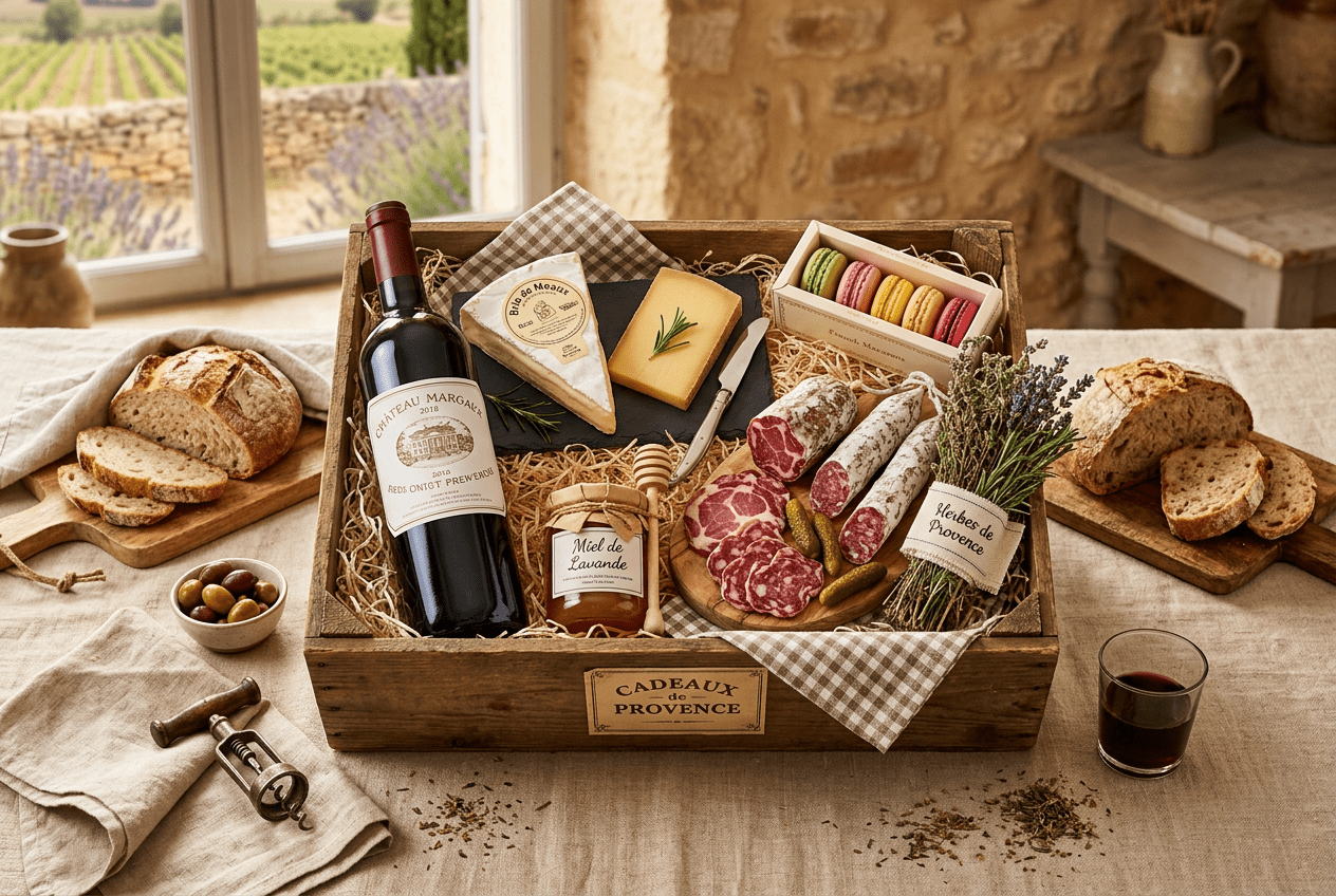 Découvrez des idées de produit français à offrir : coffrets gourmands, spécialités du terroir et cadeaux artisanaux.