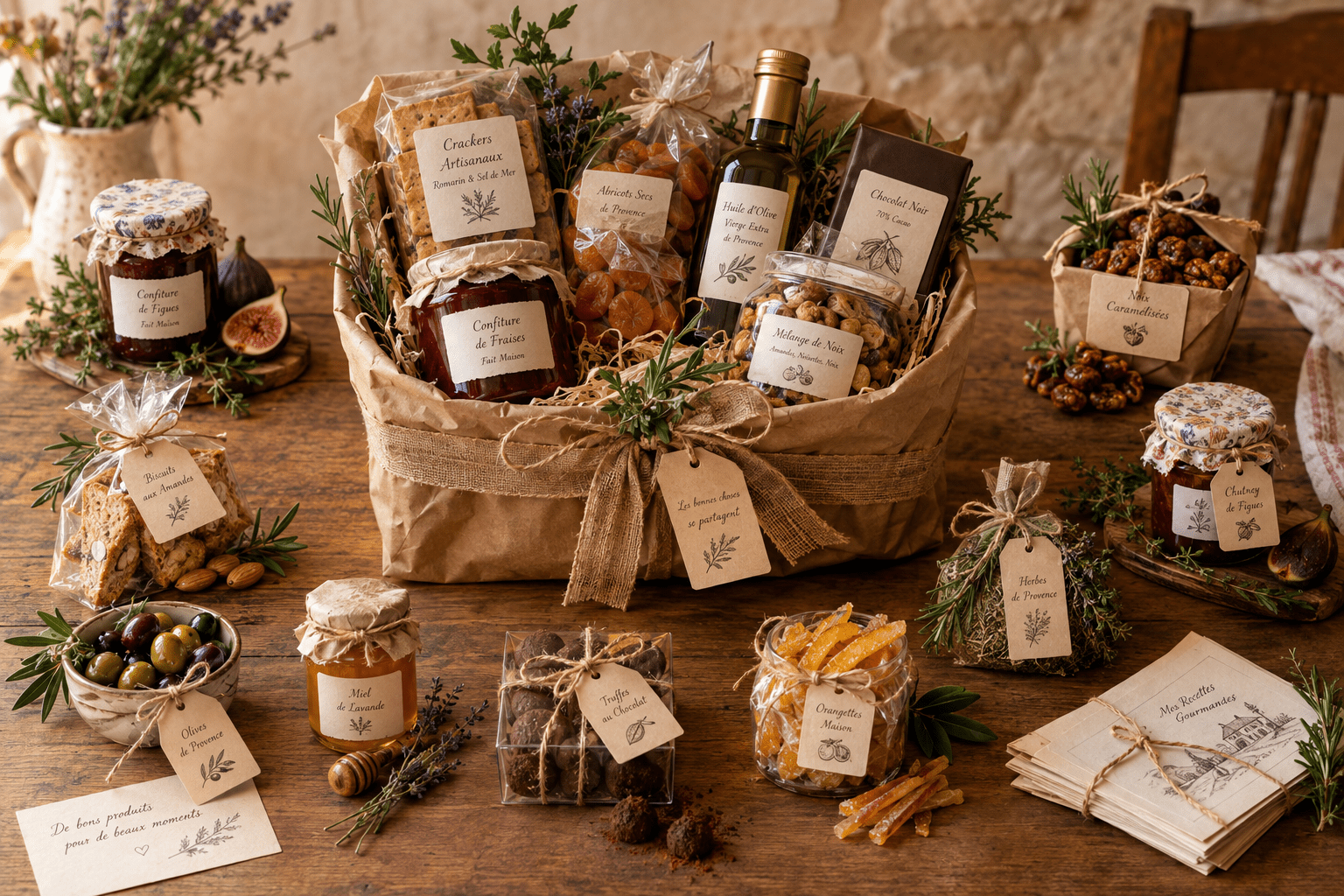 Découvrez une idée panier cadeau fait maison : 10 compositions gourmandes, recettes simples, présentation et astuces pour personnaliser votre cadeau avec goût.