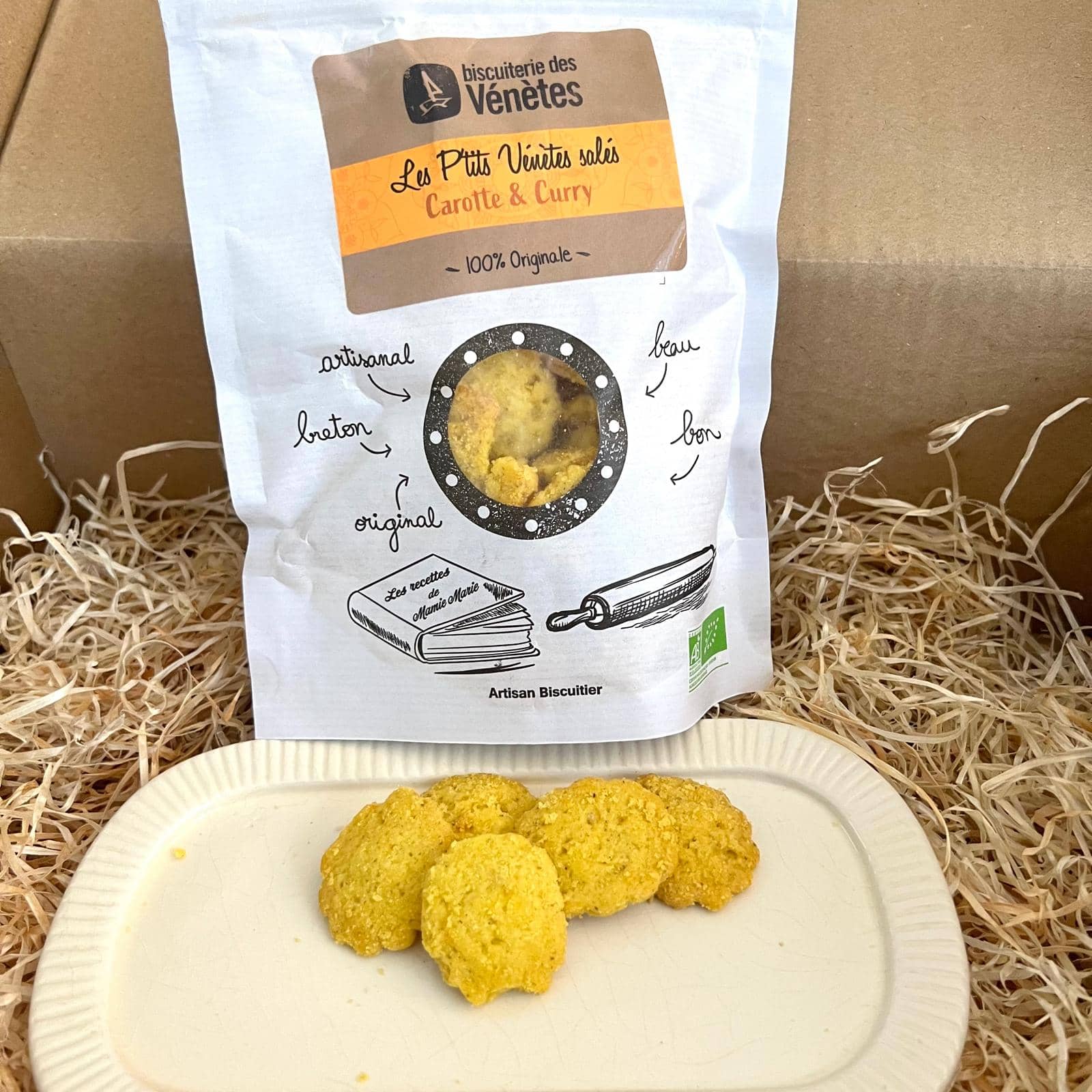 Biscuits apéro carotte curry - Box apéro