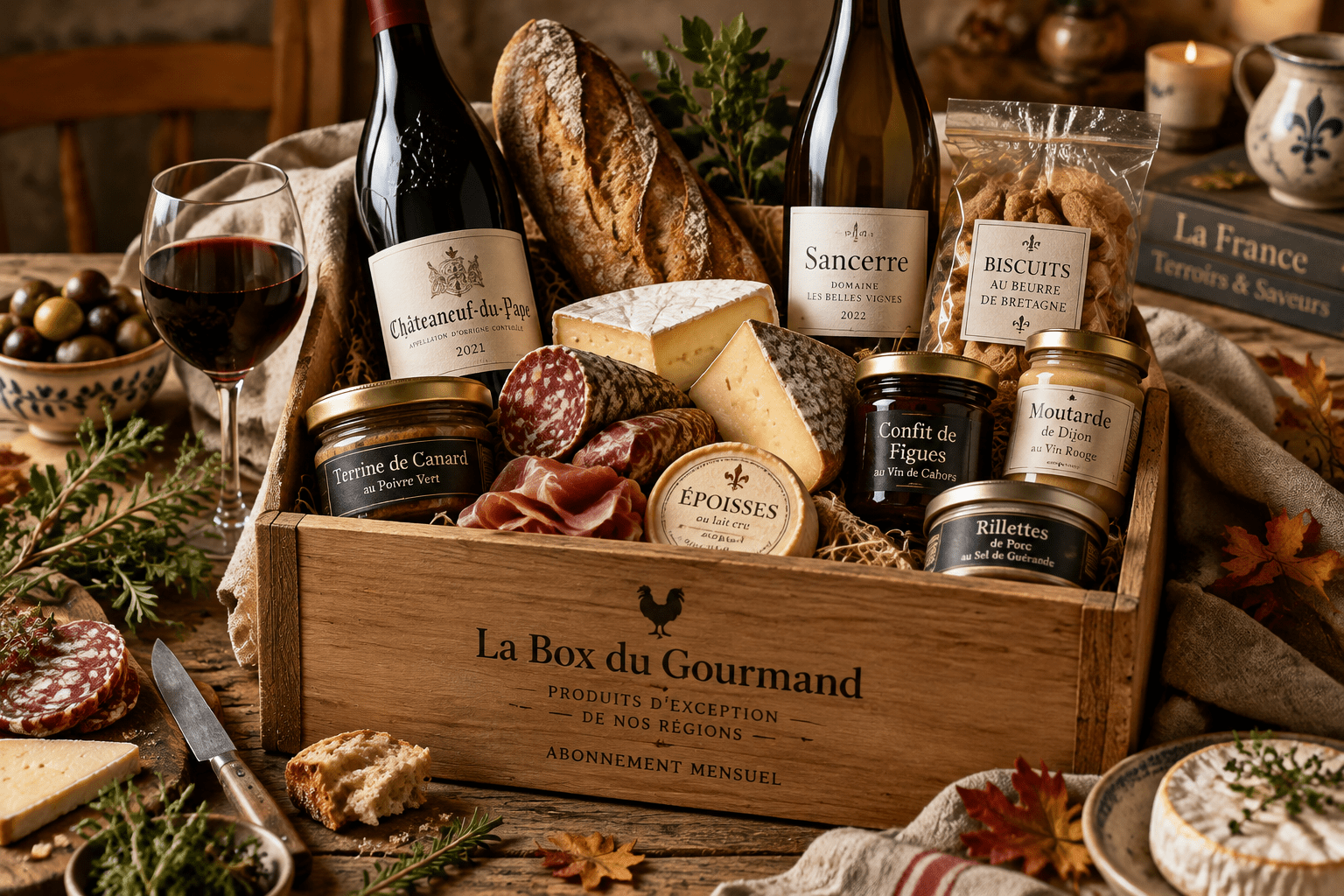 Découvrez notre sélection de box mensuelle homme. Offrez un voyage gustatif unique à travers le terroir français avec des abonnements gourmands d'exception.