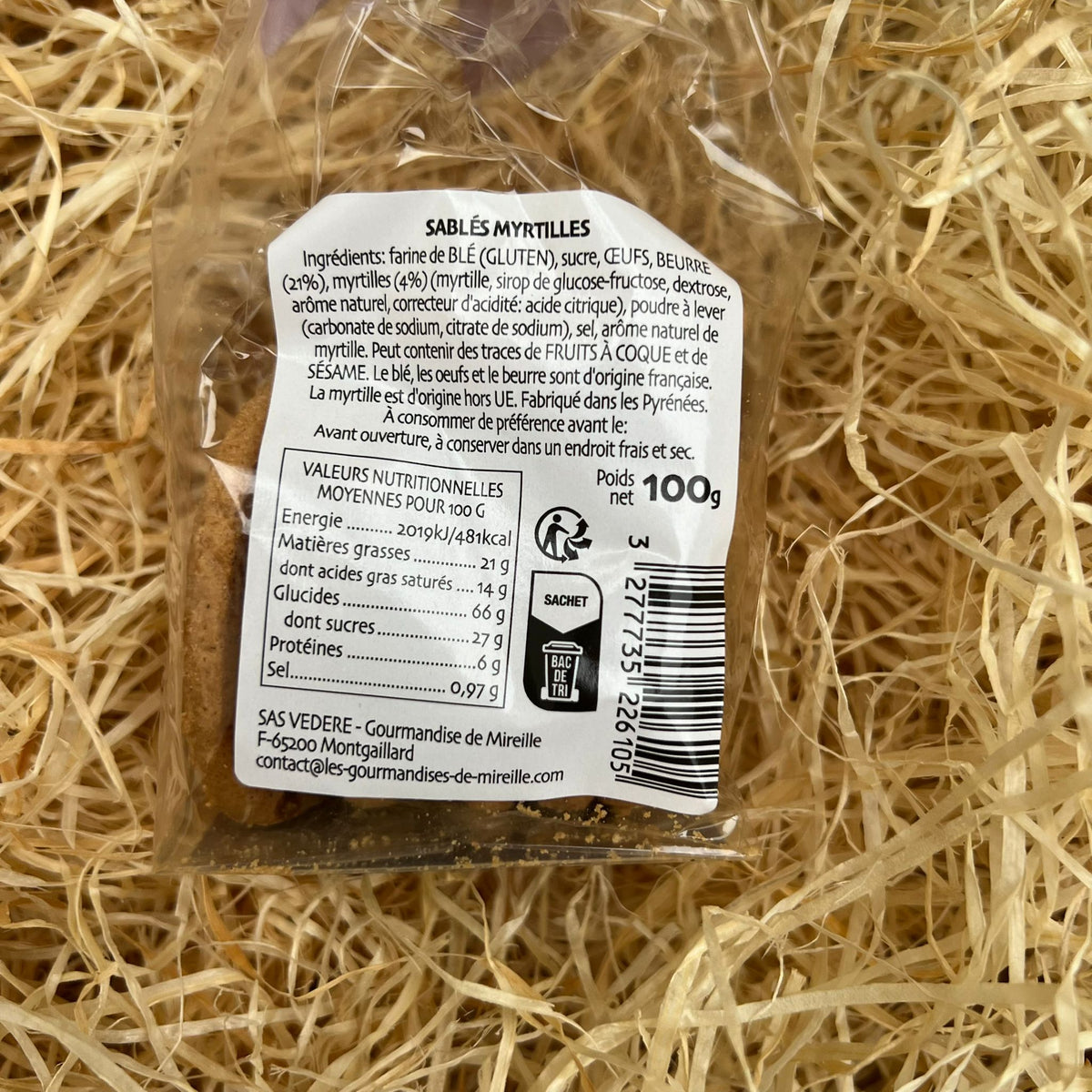 Sablés Myrtilles