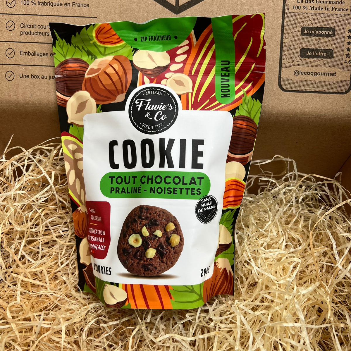 Cookies tout Chocolat - Praliné - Noisettes